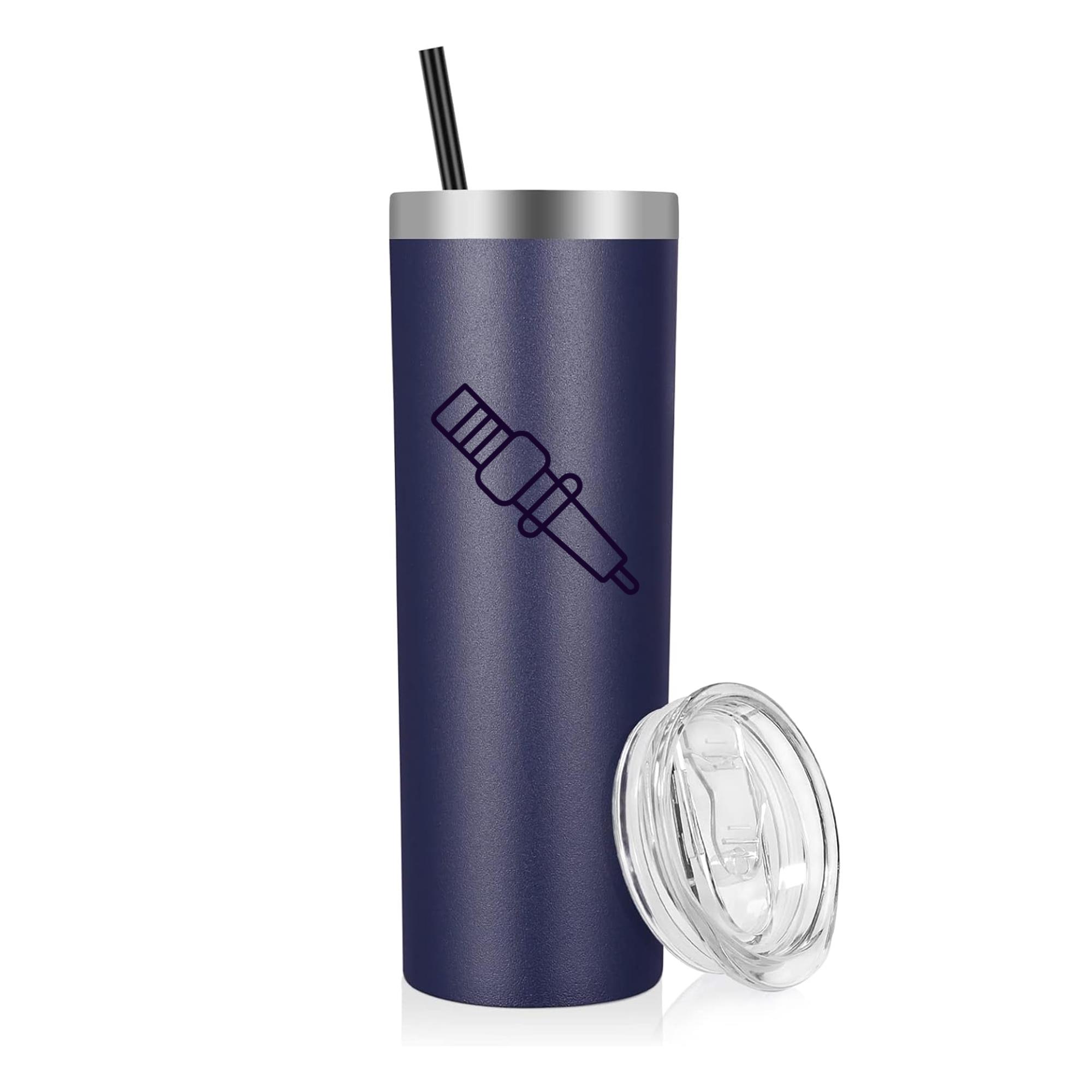 Motorcycle Spark Plug Stroke Icon 20oz Stainless Steel Tumbler