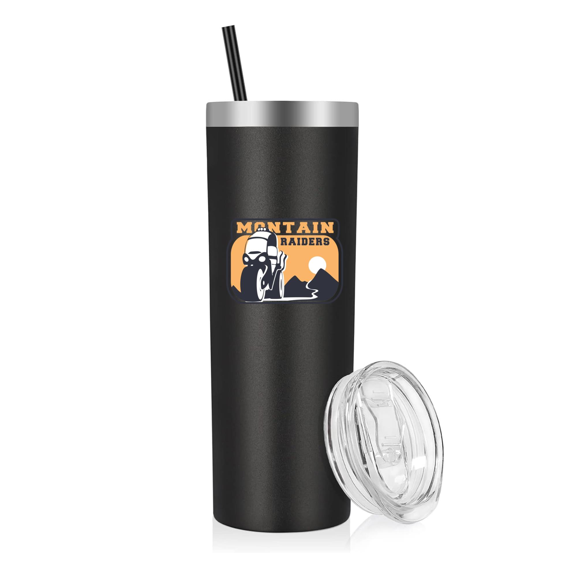 Mountain Riders Motorbike Badge 20oz Stainless Steel Tumbler - Image 2