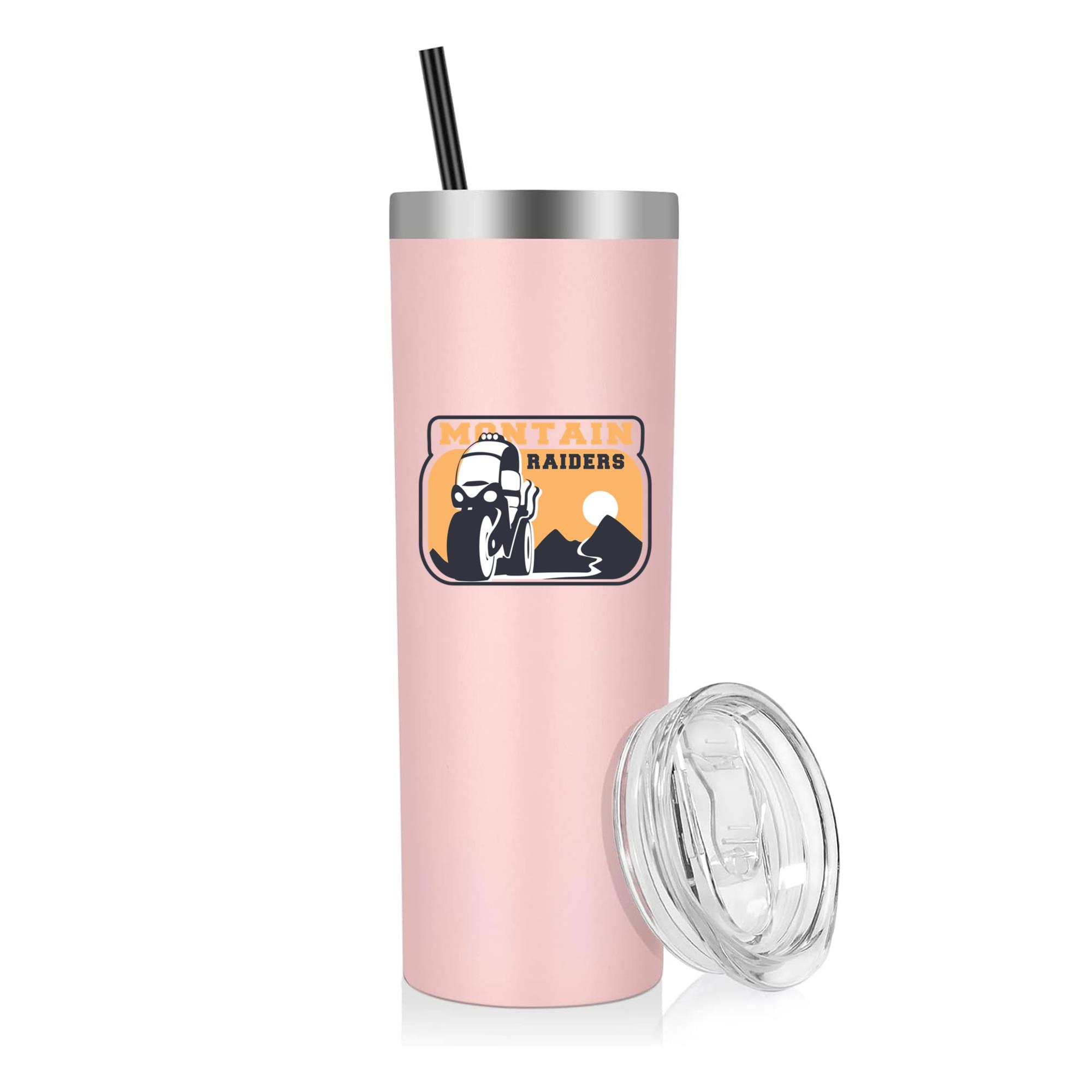 Mountain Riders Motorbike Badge 20oz Stainless Steel Tumbler - Image 3