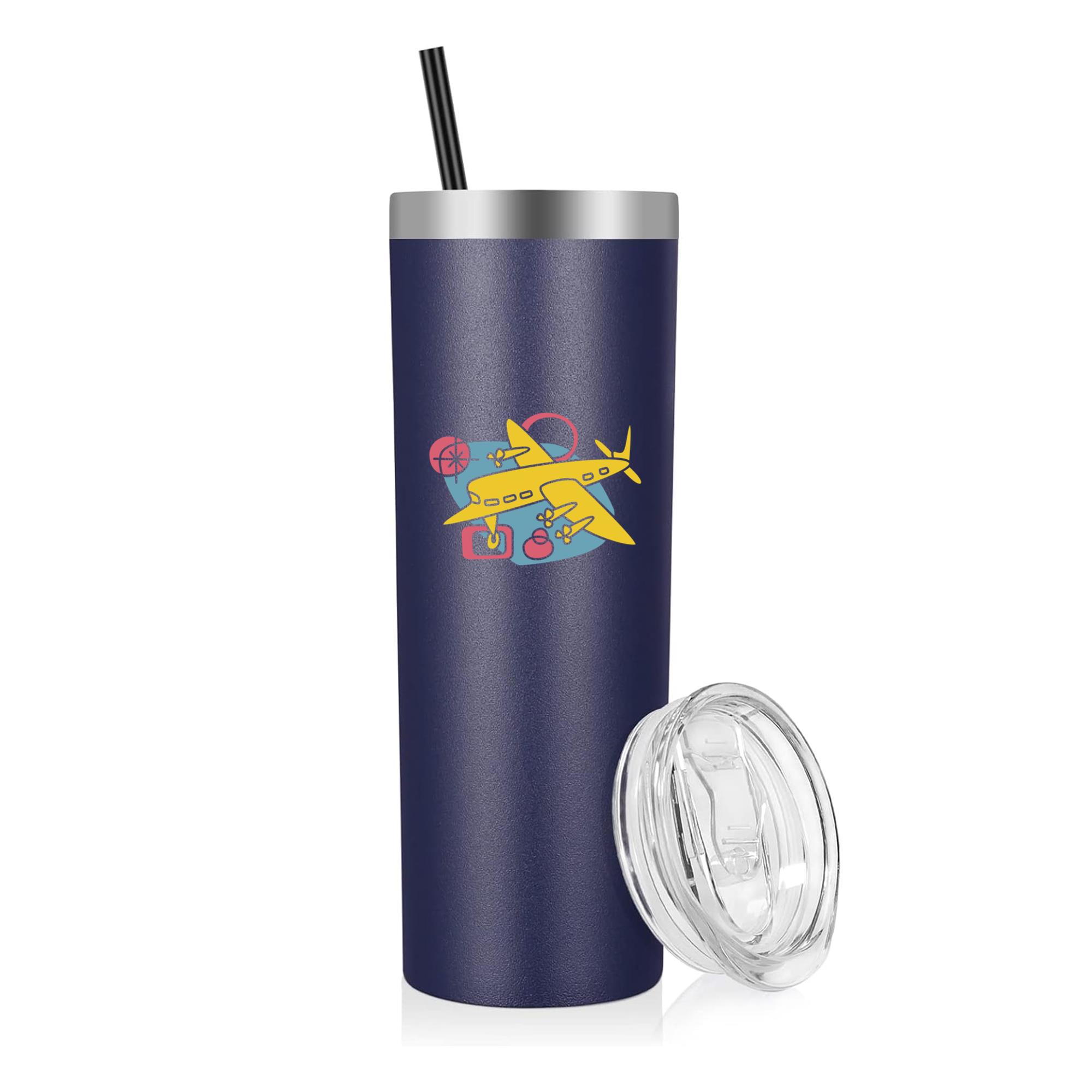Plane Retro Transport 20oz Stainless Steel Tumbler
