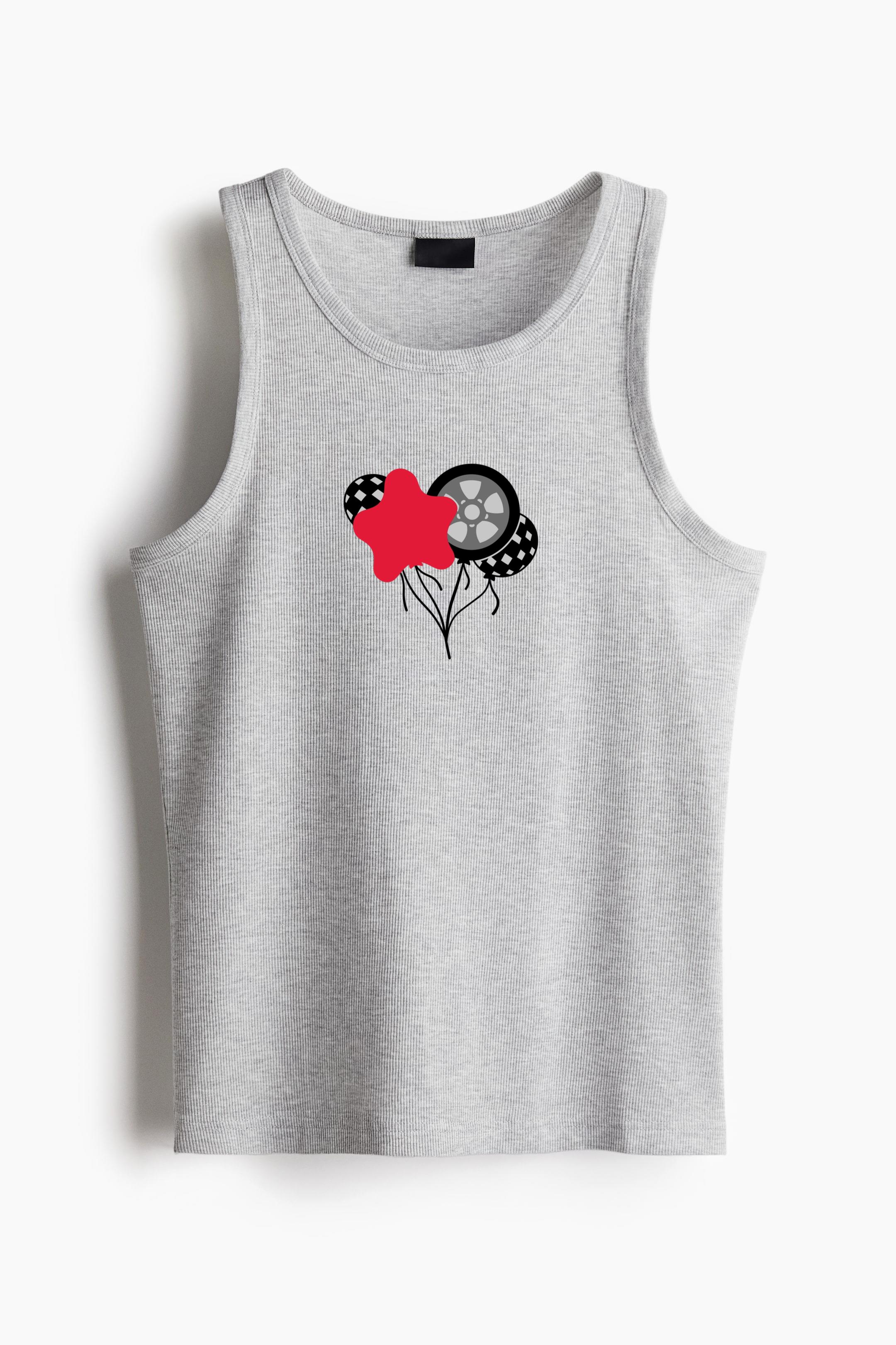 Playful Balloon Design With Racing Elements Classic Unisex Tank Top