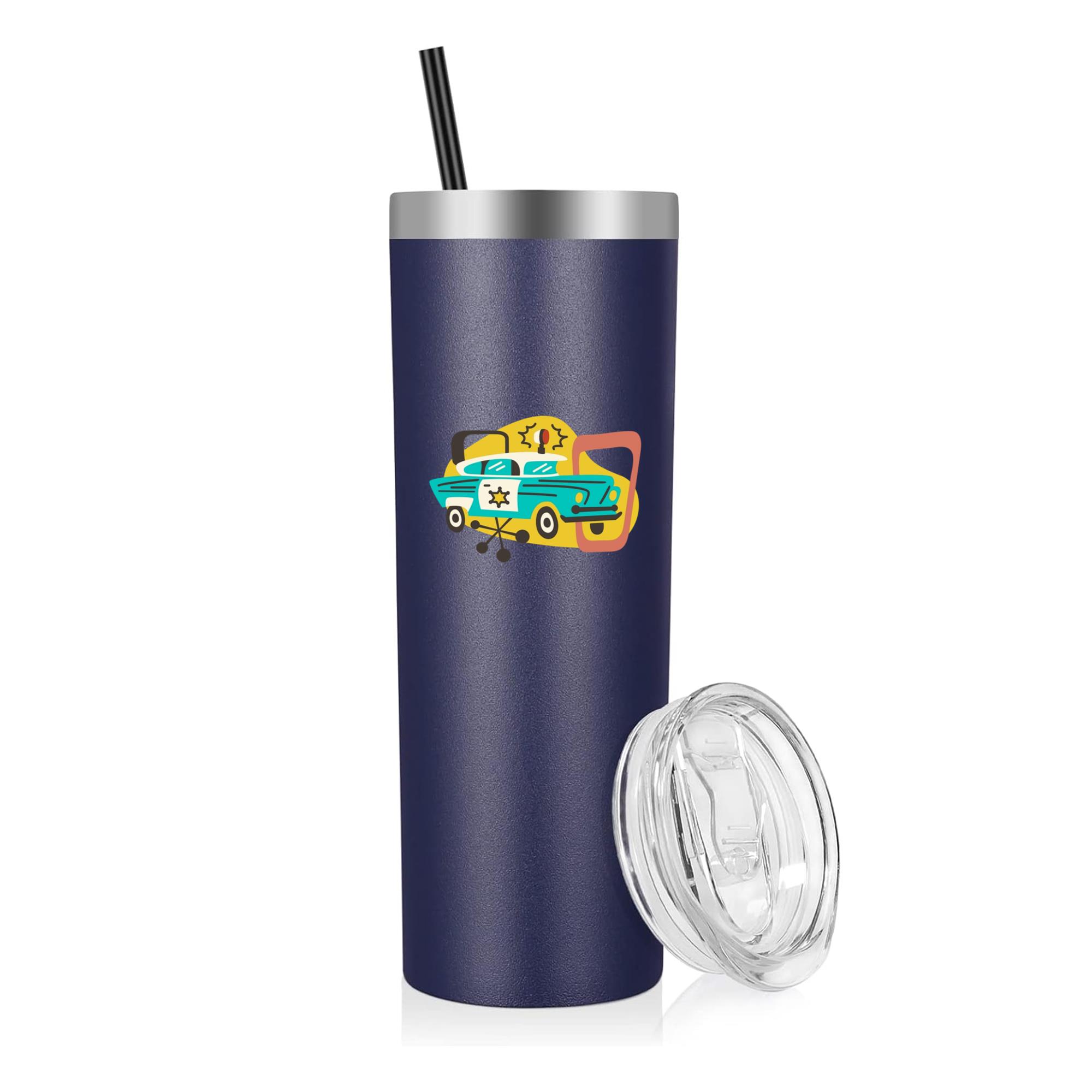 Police Car Retro Transport Vehicle 20oz Stainless Steel Tumbler