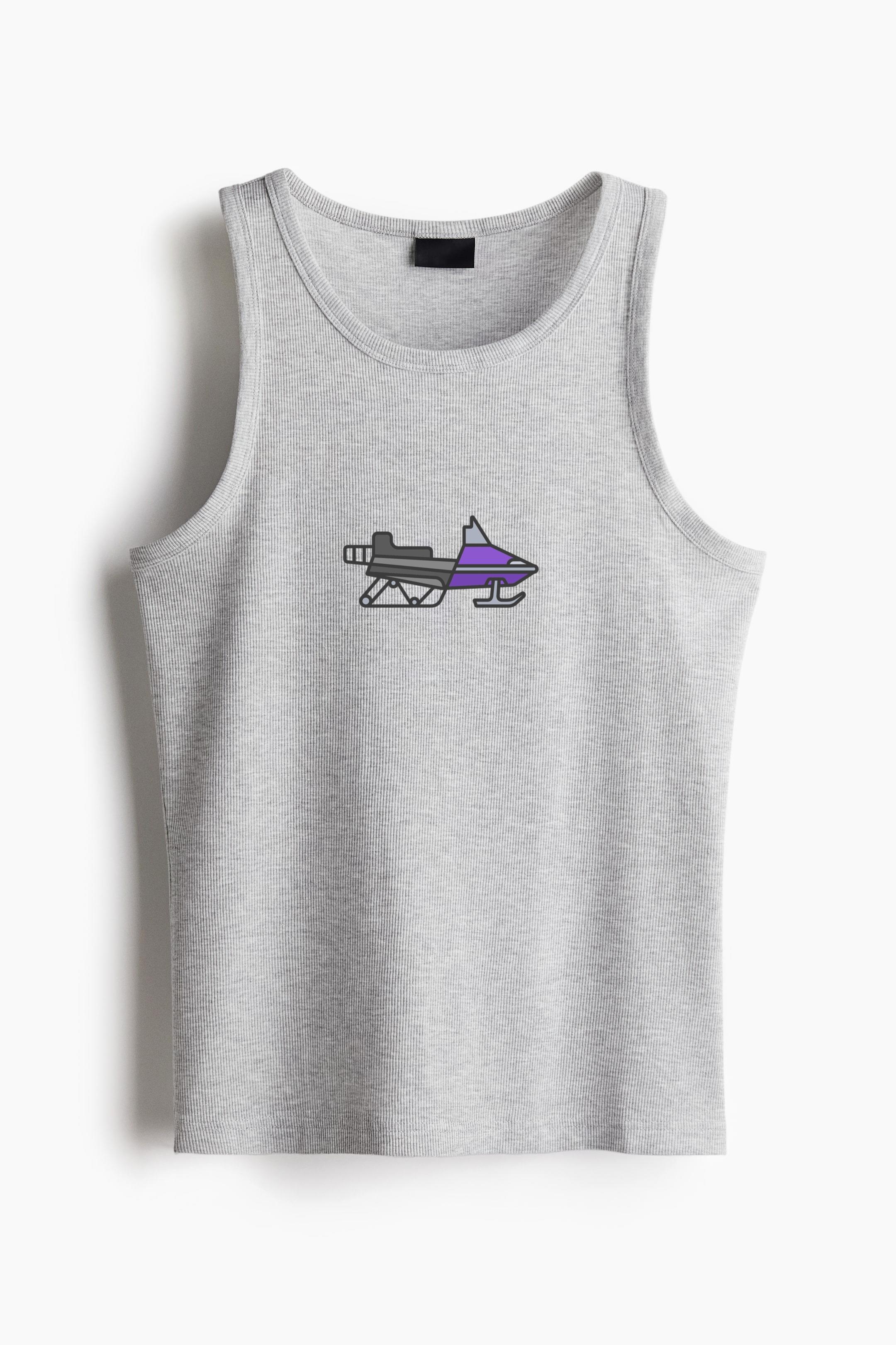 Purple Flat Stroke Snowmobile Classic Unisex Tank Top