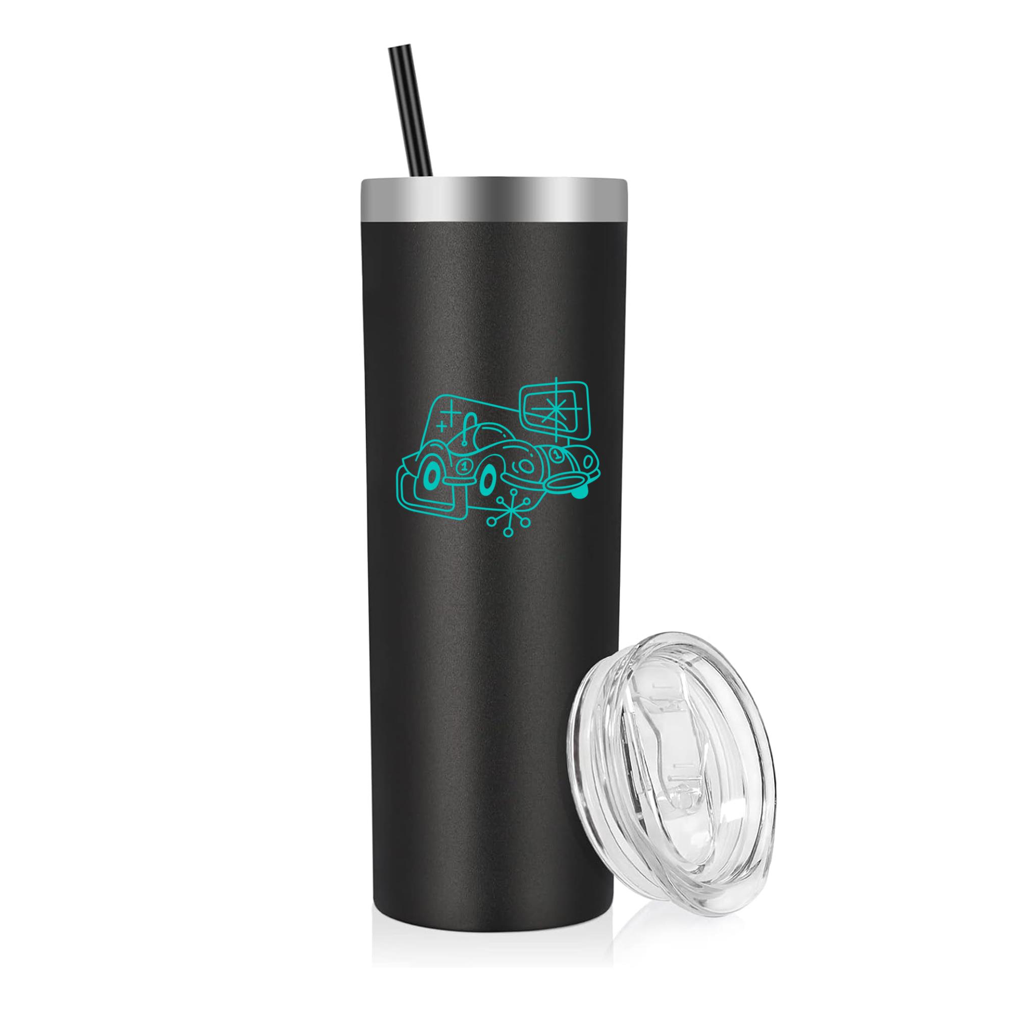 Racecar Simple Retro Transport 20oz Stainless Steel Tumbler - Image 2