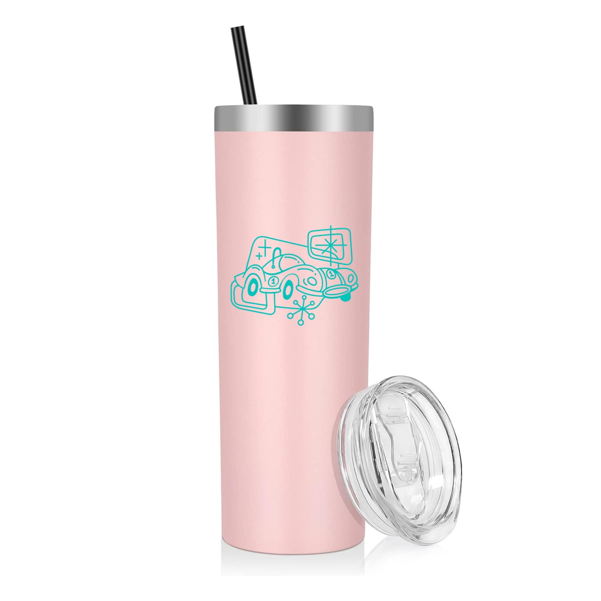 Racecar Simple Retro Transport 20oz Stainless Steel Tumbler - Image 3