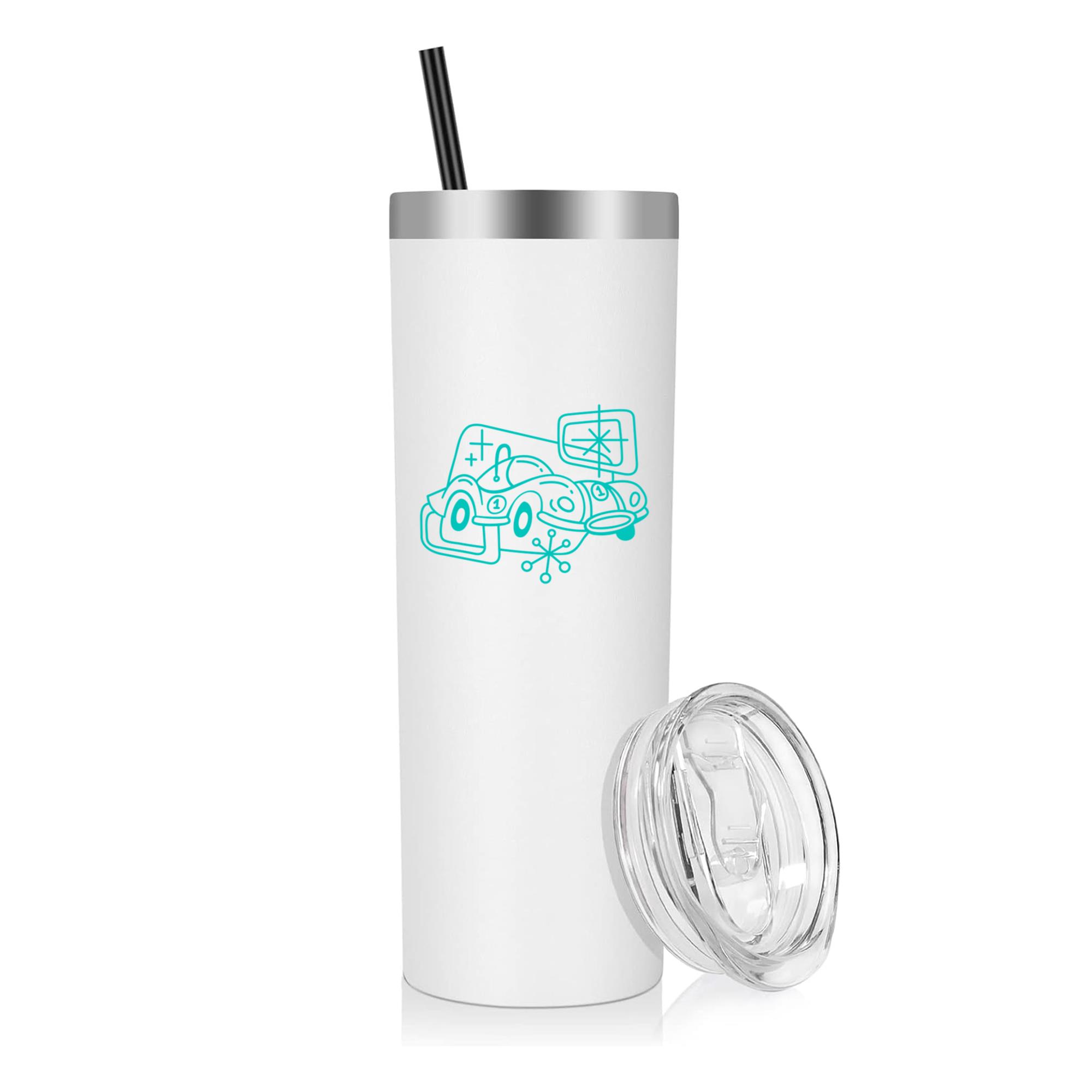 Racecar Simple Retro Transport 20oz Stainless Steel Tumbler - Image 4