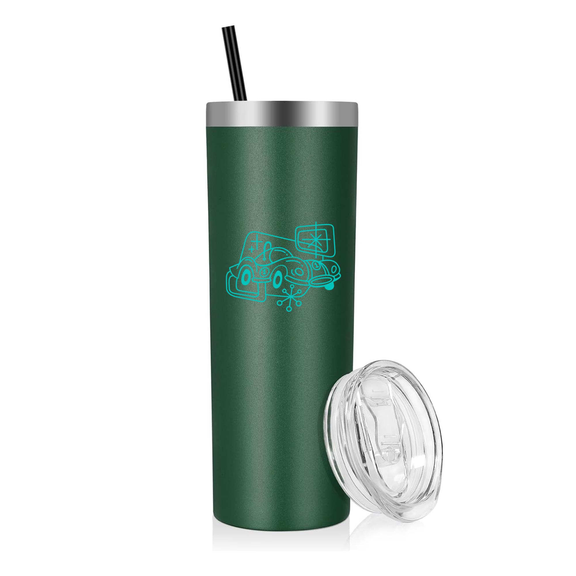 Racecar Simple Retro Transport 20oz Stainless Steel Tumbler - Image 5