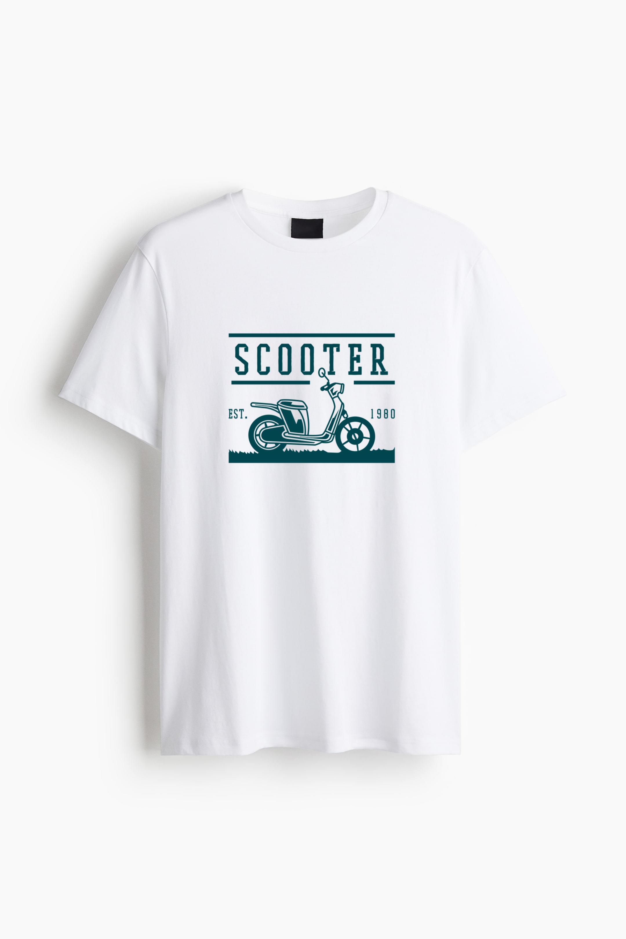 Scooter Vehicle Badge Cotton T-Shirt 