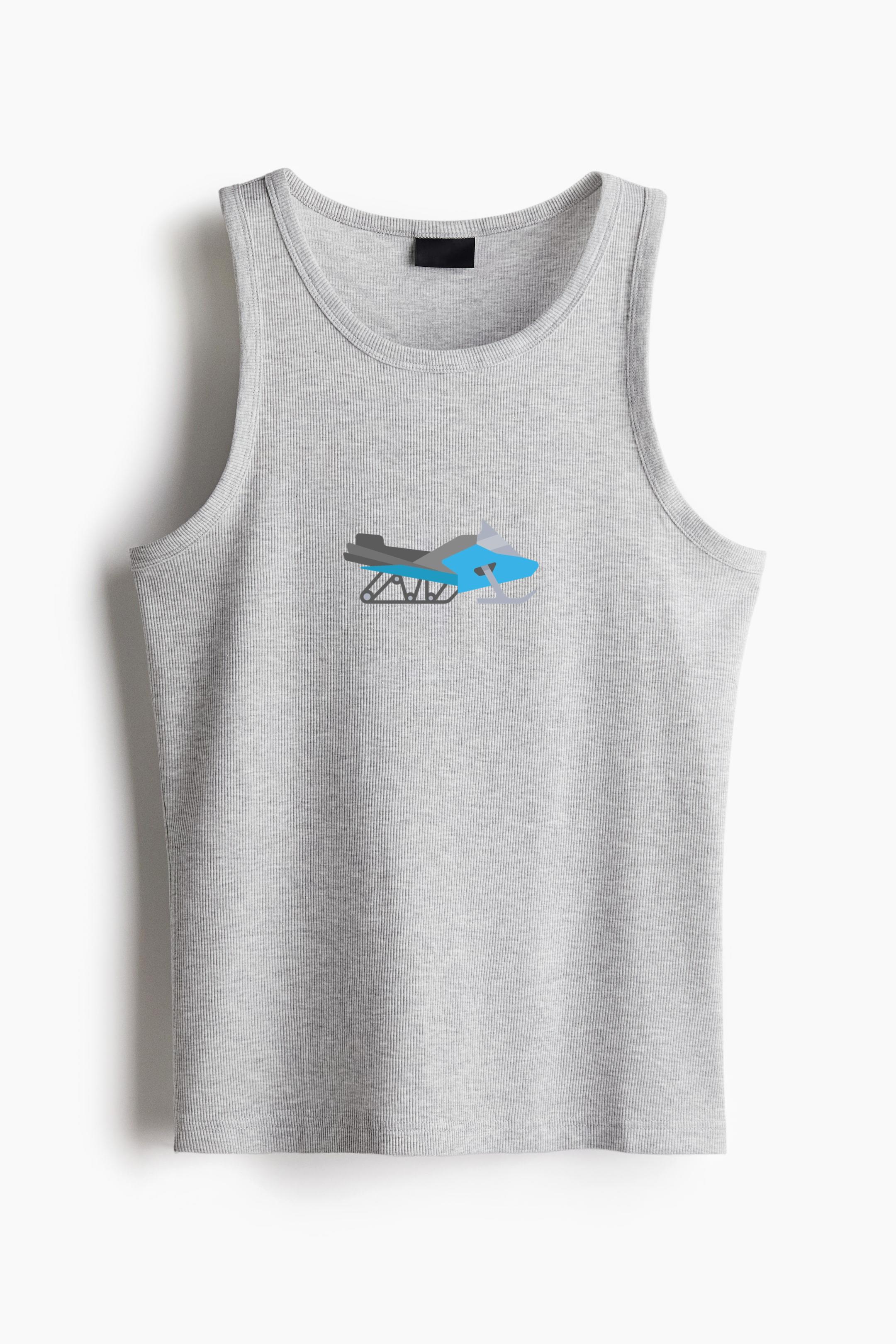 Semi Flat Blue Snowmobile Classic Unisex Tank Top