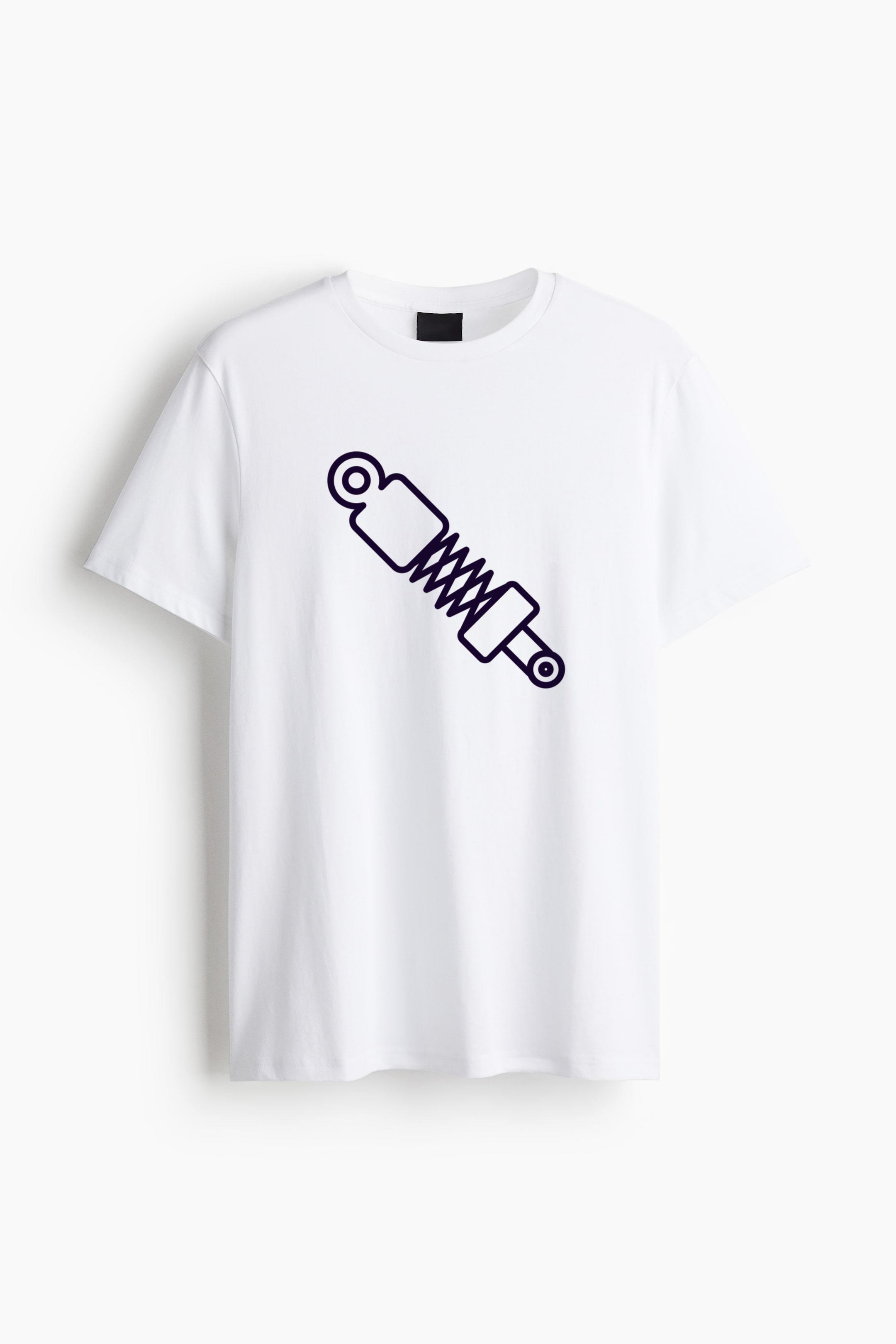 Shock Absorber Stroke Icon Cotton T-Shirt 