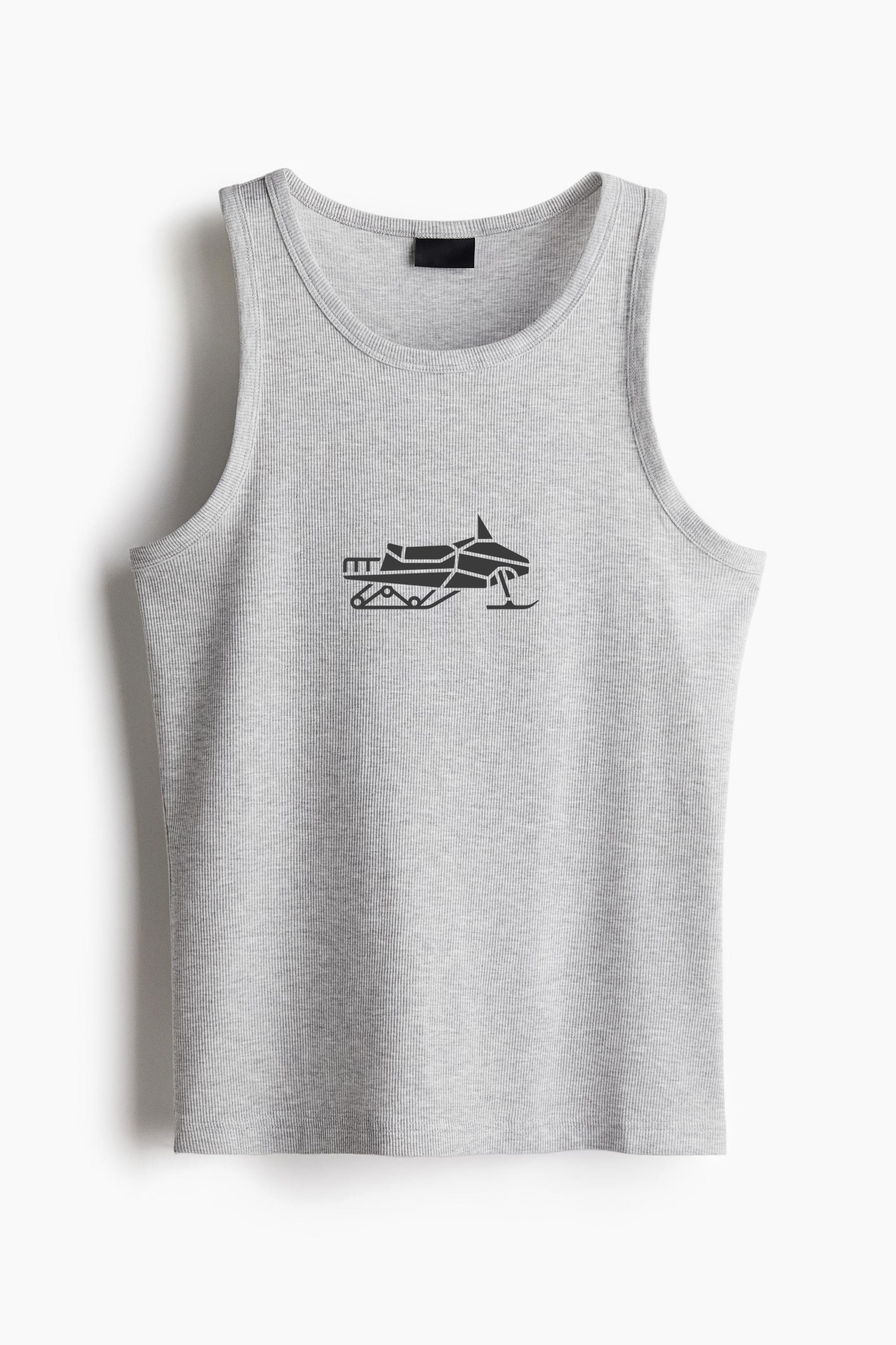 Side Simple Snowmobile Silhouette Classic Unisex Tank Top