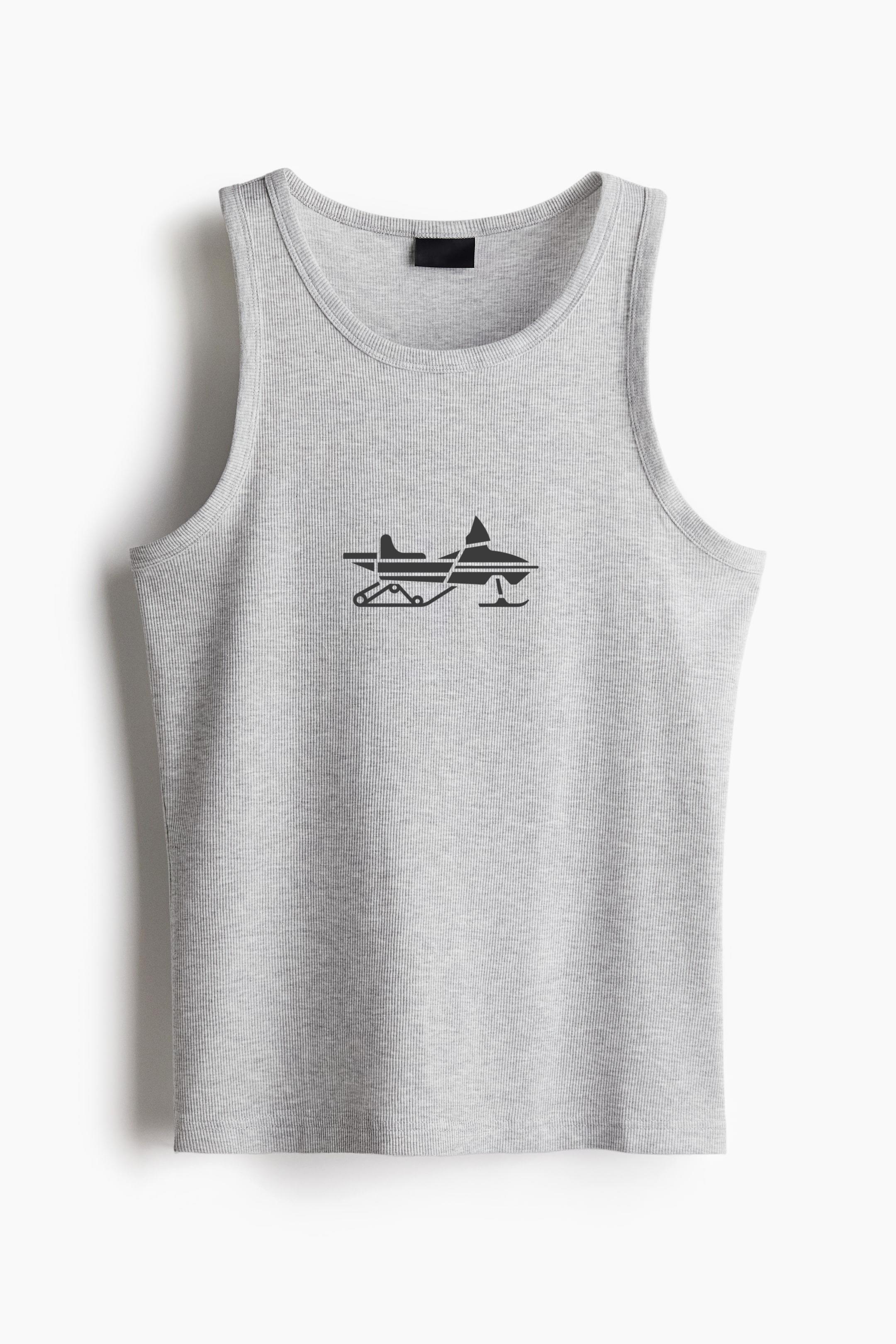 Side Snowmobile Silhouette Classic Unisex Tank Top
