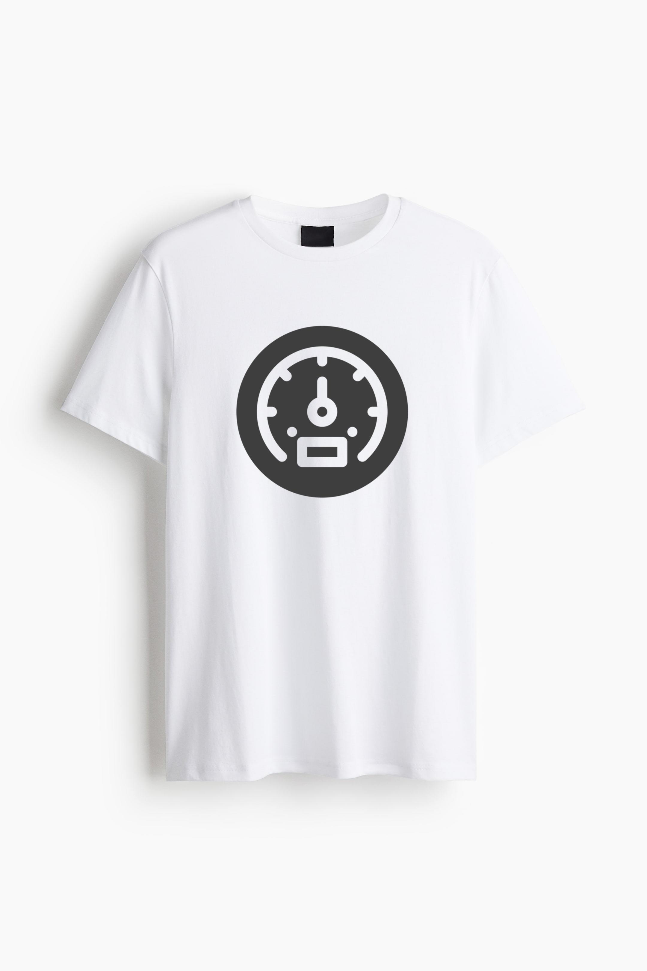 Speed Meter Icon Cotton T-Shirt 