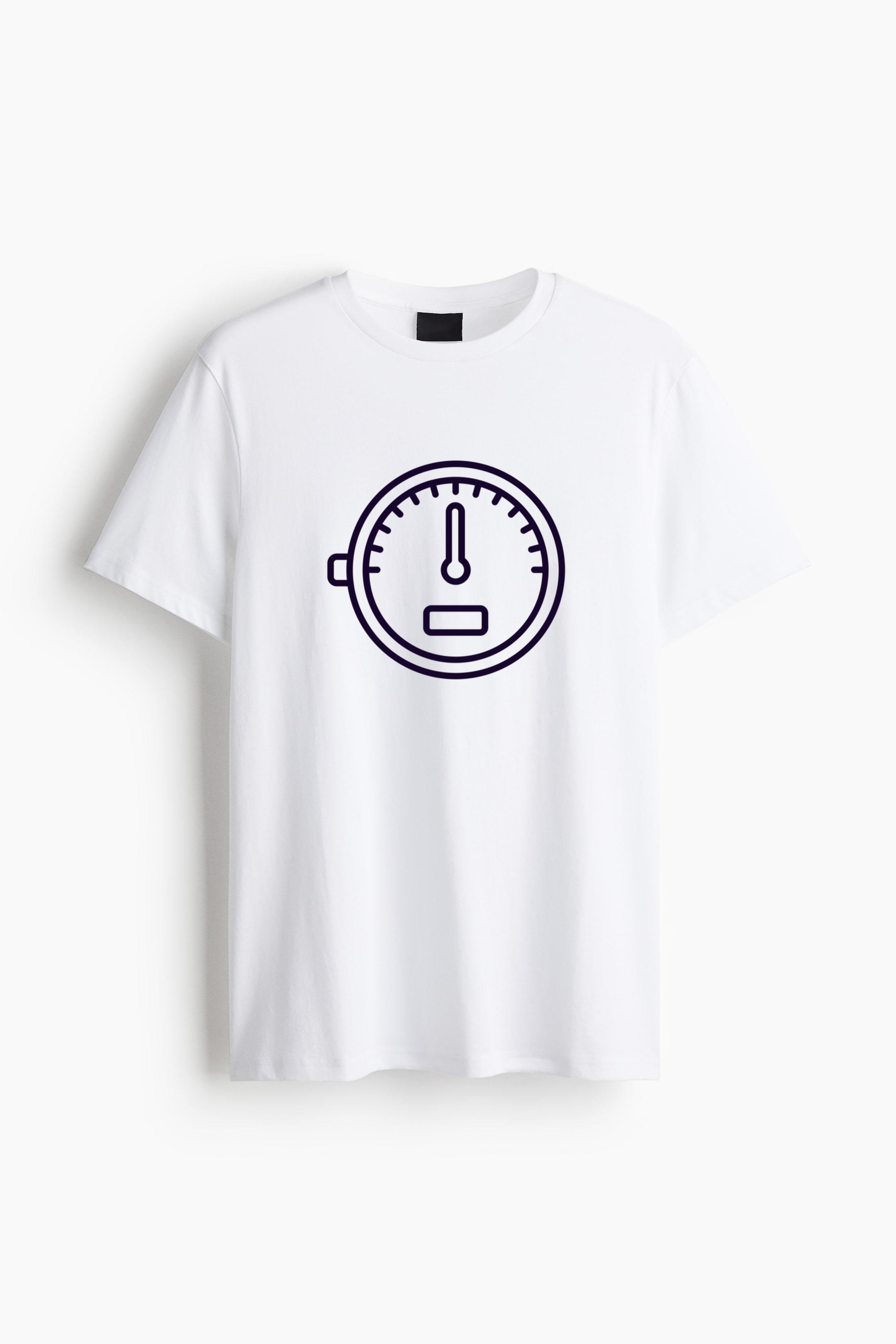 Speed Meter Stroke Icon Cotton T-Shirt 