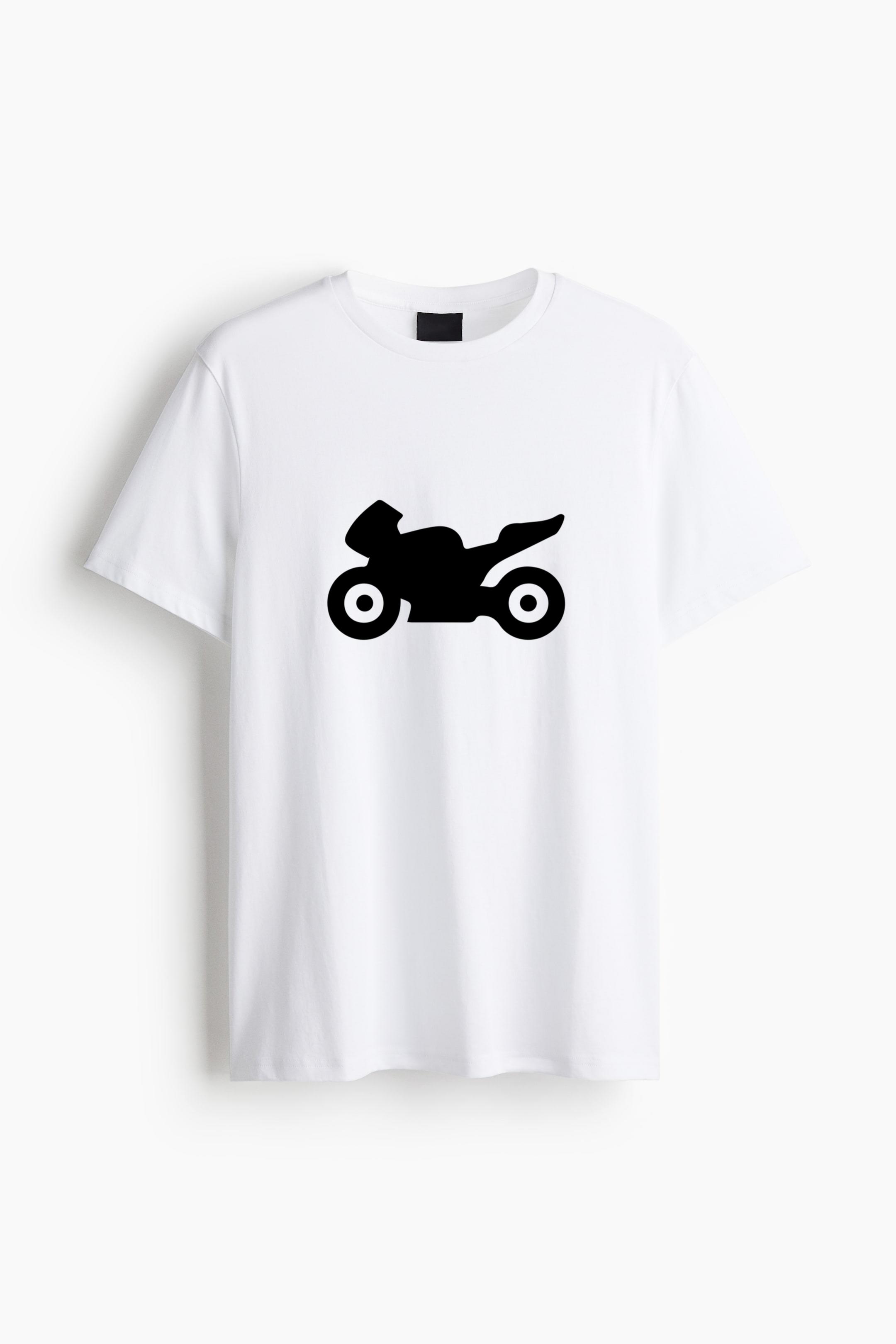Sport Bike Motorcycle Silhouette Cotton T-Shirt 
