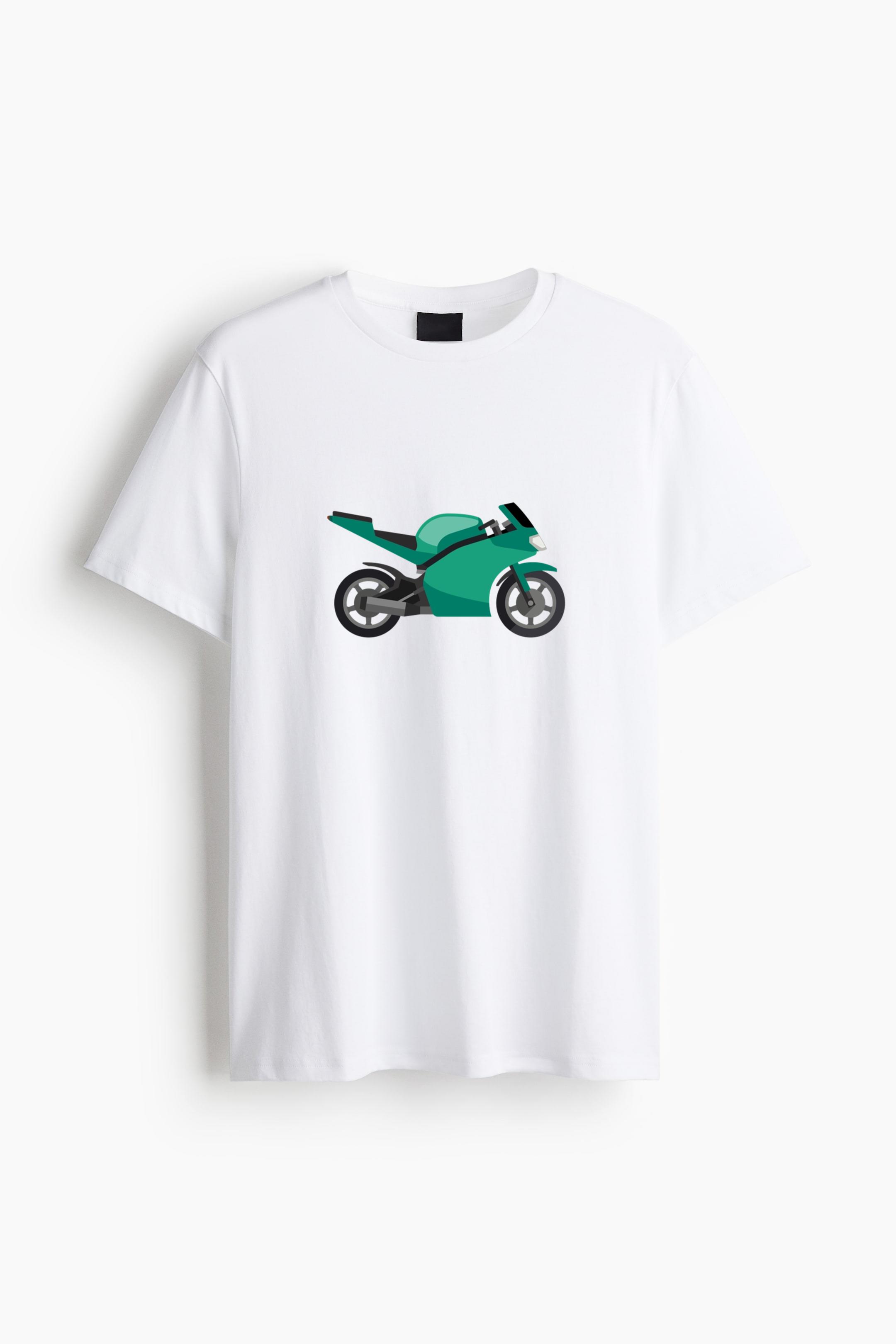 Sport Motorcycle Icon Cotton T-Shirt 