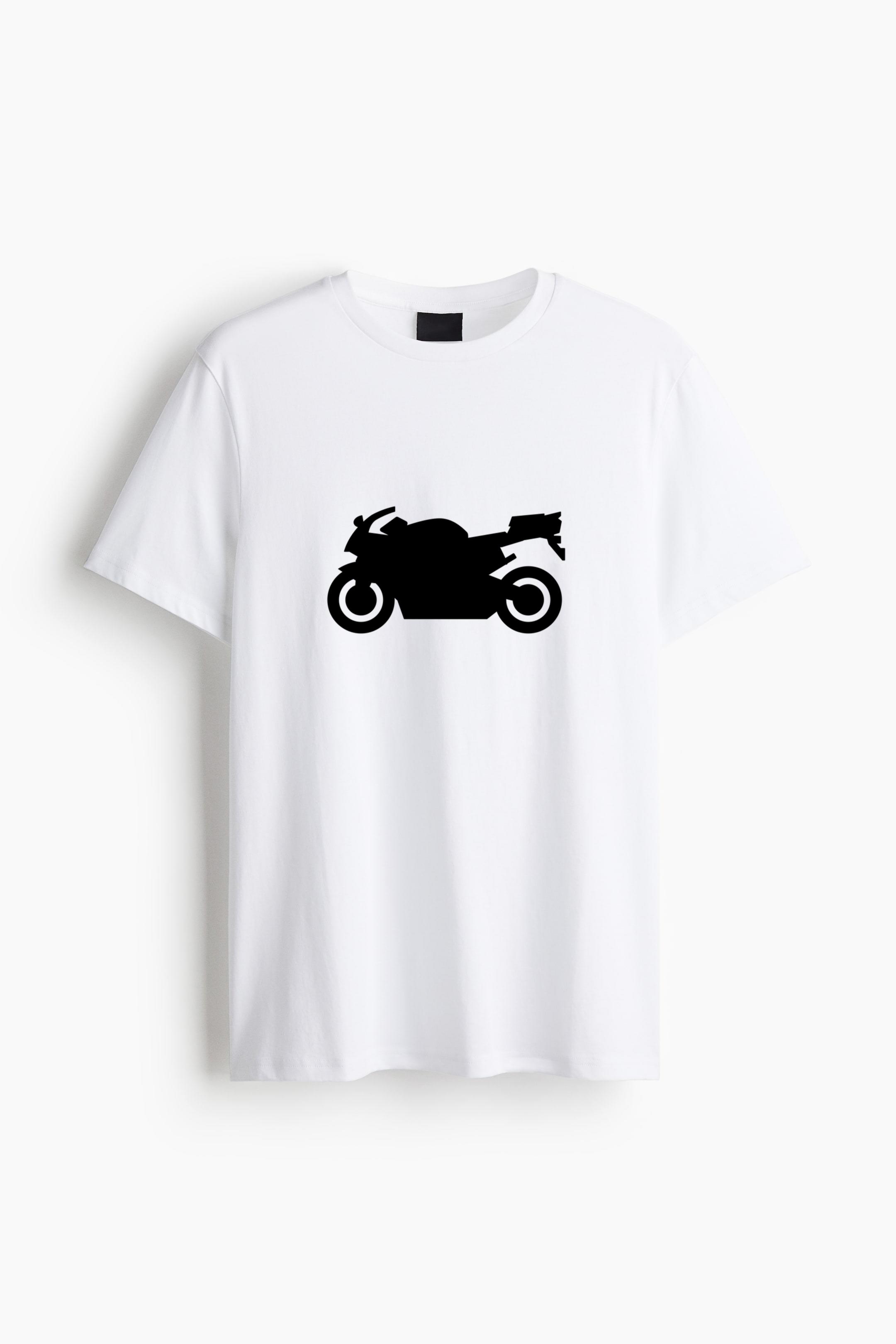 Sport Motorcycle Silhouette Cotton T-Shirt 