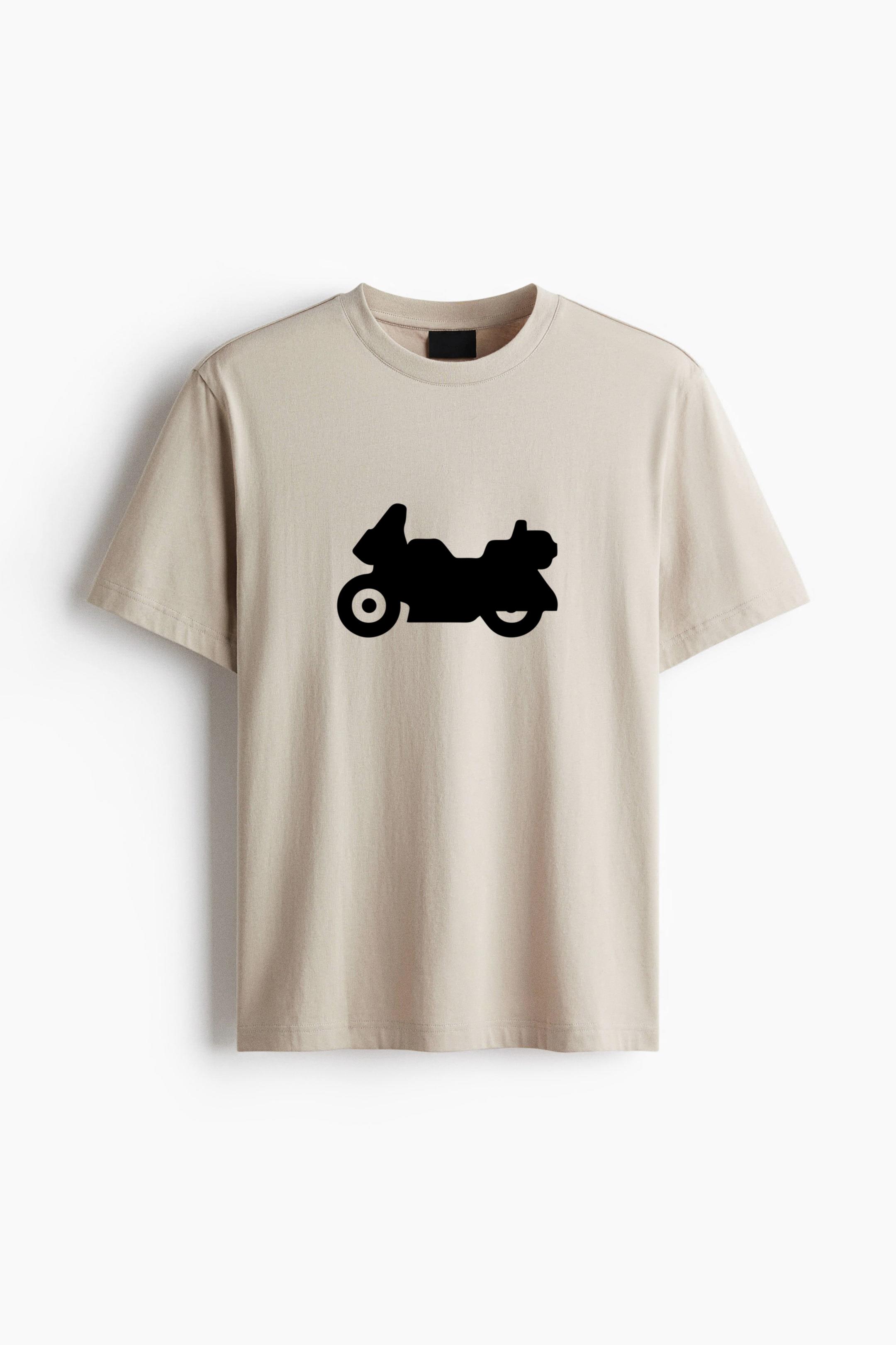 Sport Touring Motorcycle Silhouette Cotton T-Shirt - Image 4