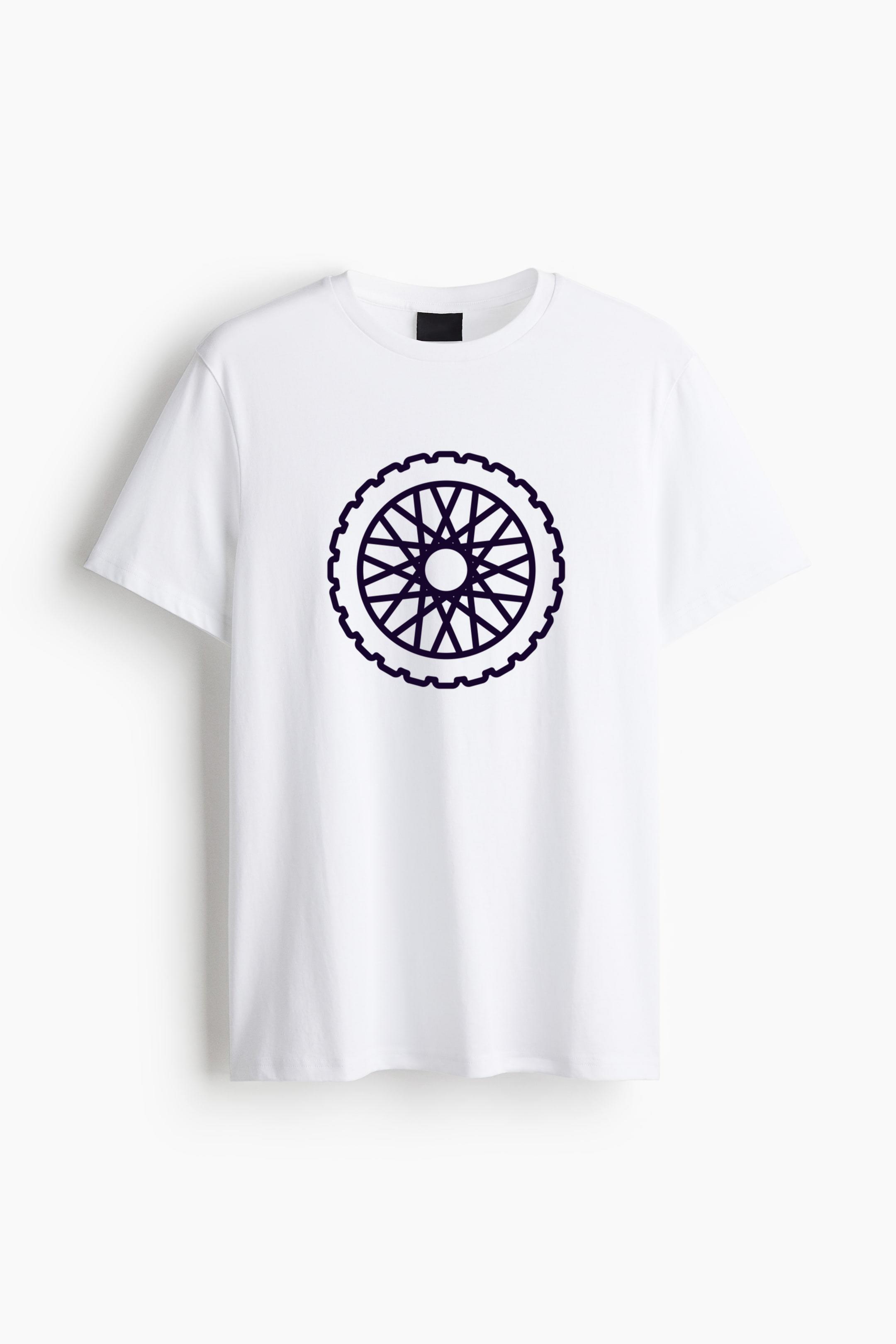 Sprocket Cog Stroke Icon Cotton T-Shirt 