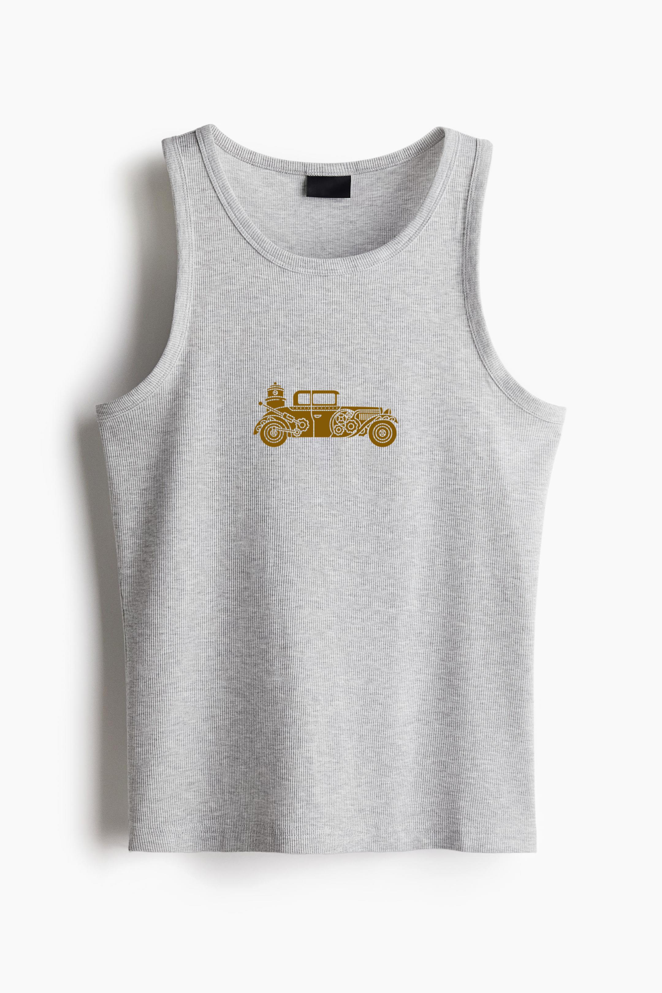 Steampunk Car In Brown Classic Unisex Tank Top