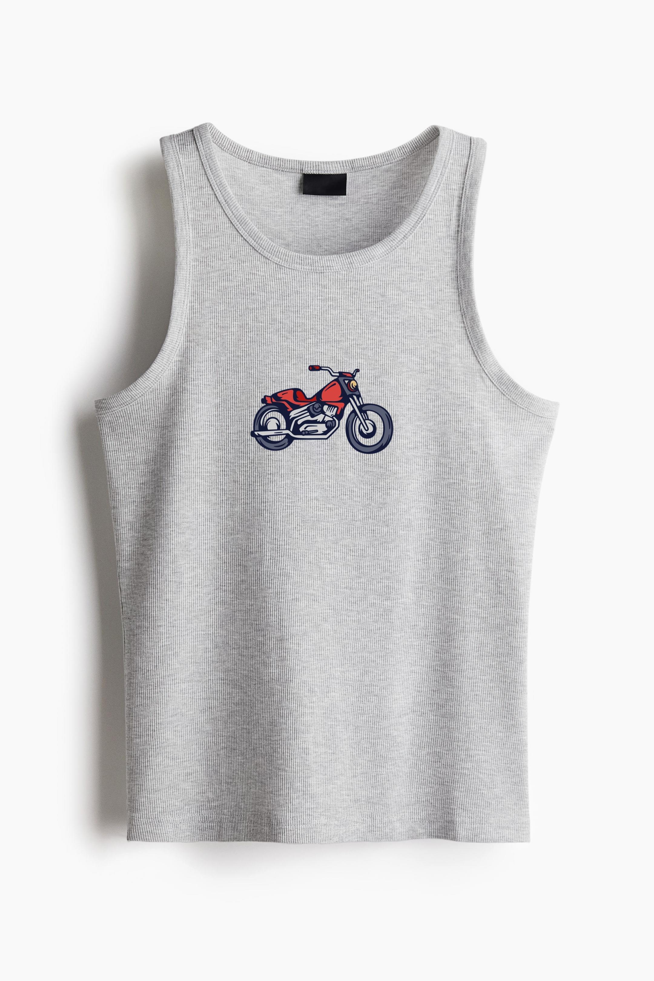 Stylish Chopper Motorcycle Illustration Classic Unisex Tank Top