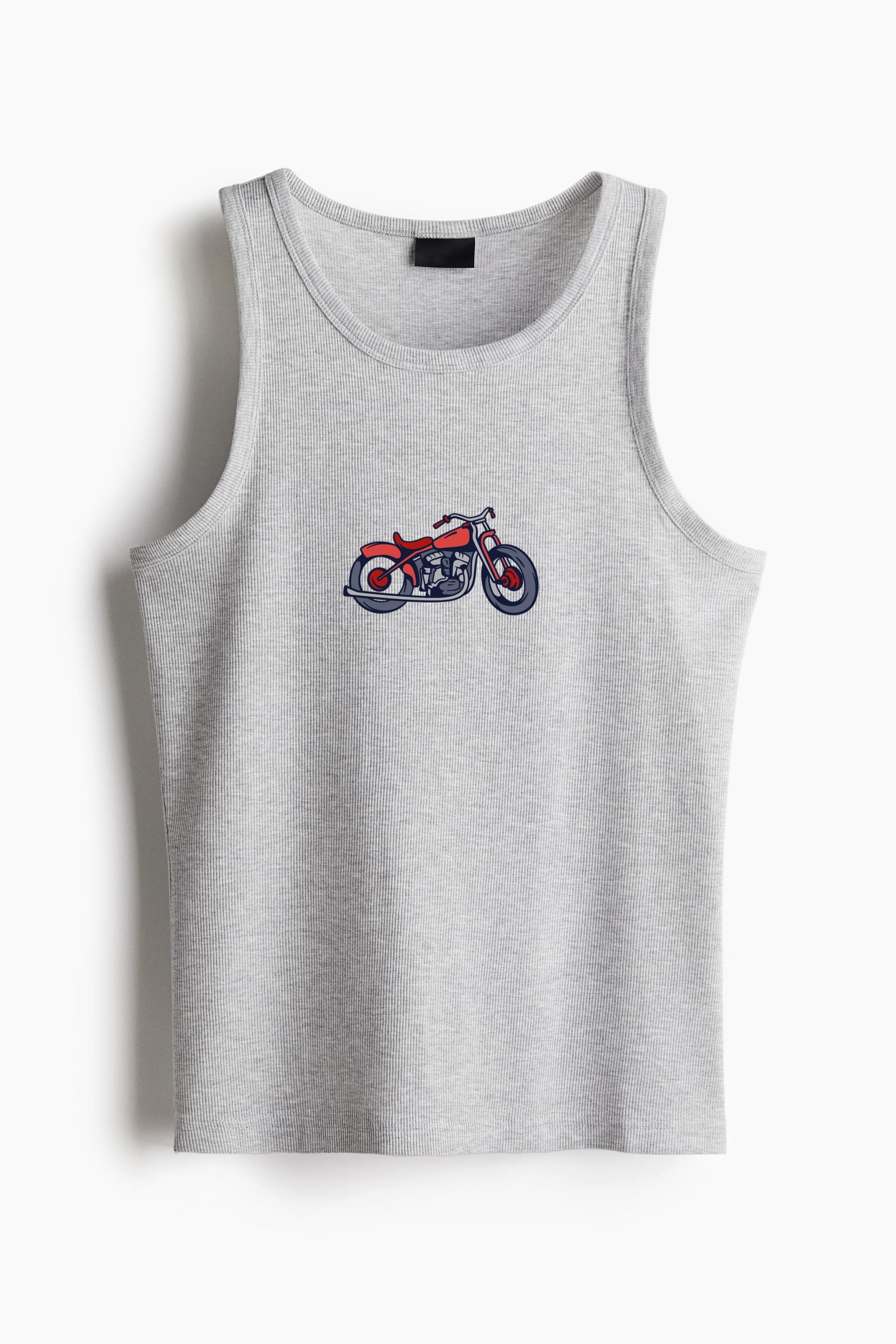 Stylish Vintage Motorcycle Illustration Classic Unisex Tank Top