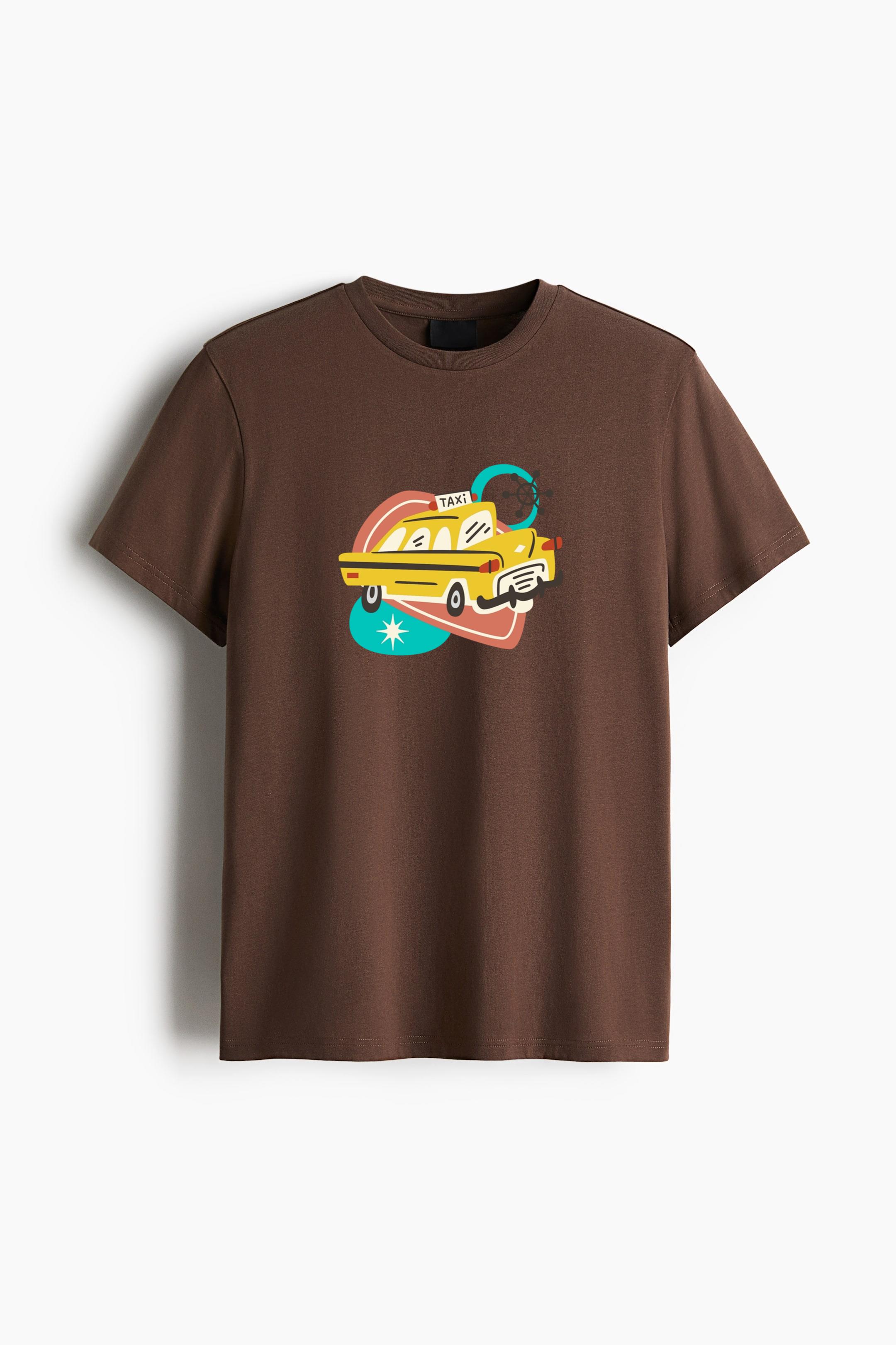 Taxi Car Retro Transport Vehicle Cotton T-Shirt - Image 2