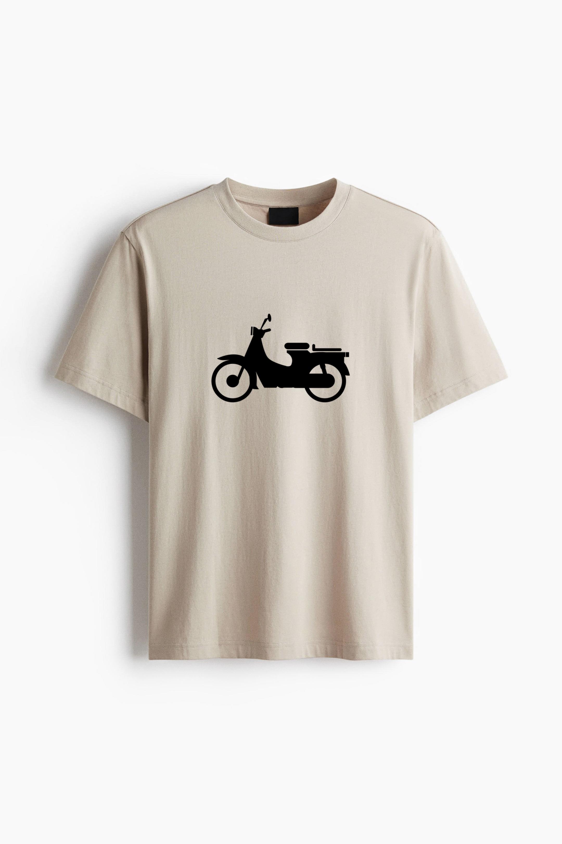 Underbone Motorbike Silhouette Cotton T-Shirt - Image 4