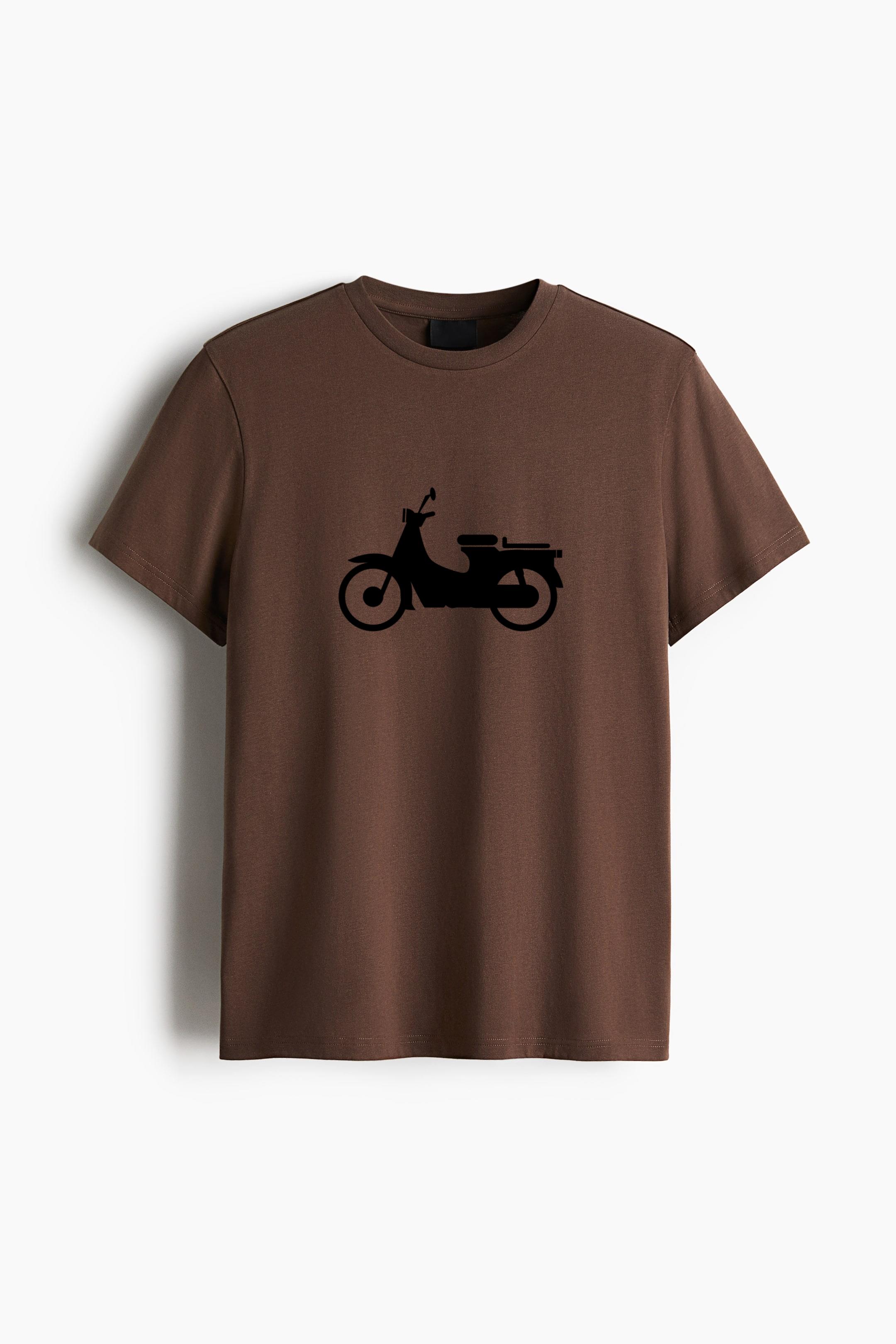 Underbone Motorbike Silhouette Cotton T-Shirt - Image 2