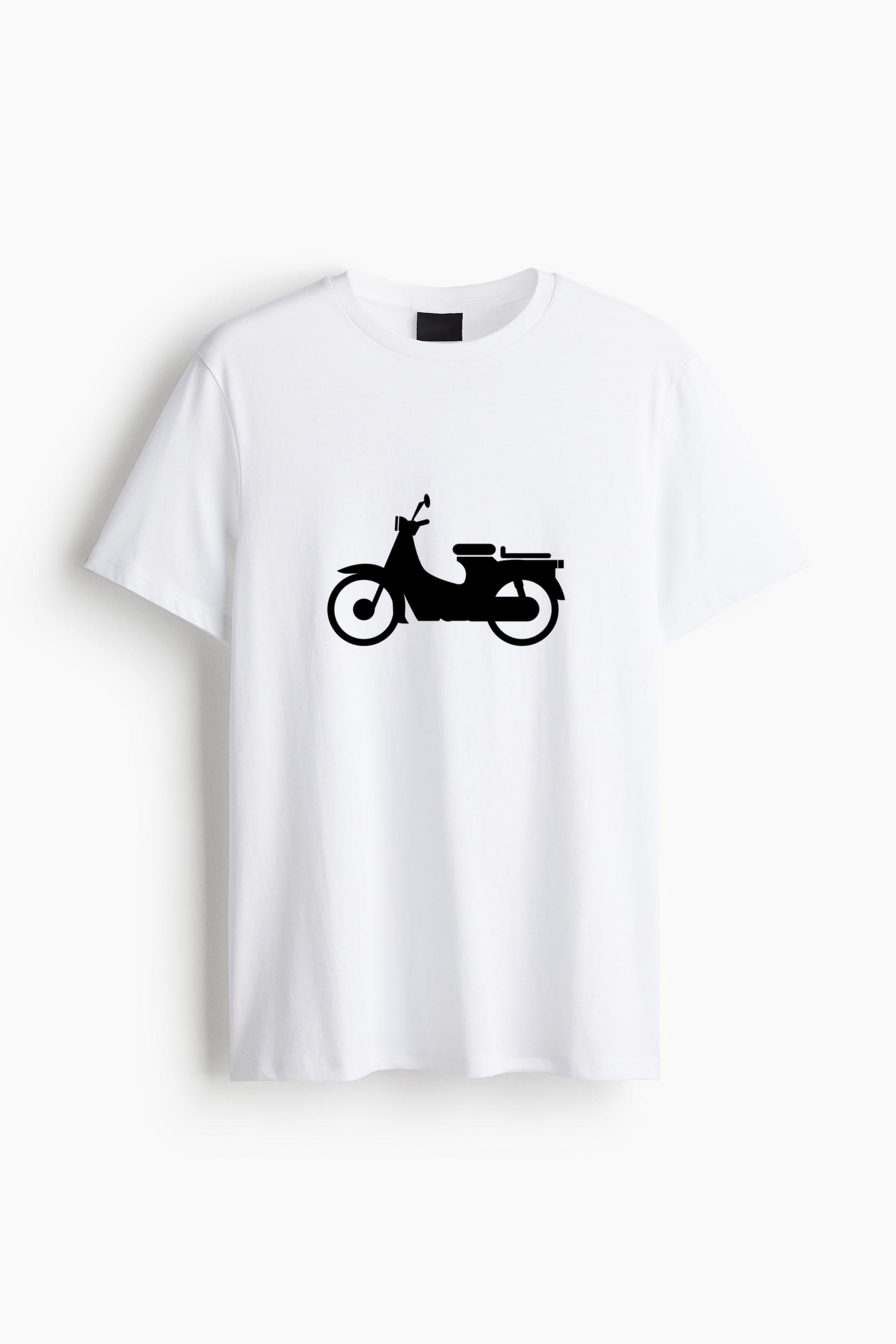 Underbone Motorbike Silhouette Cotton T-Shirt 