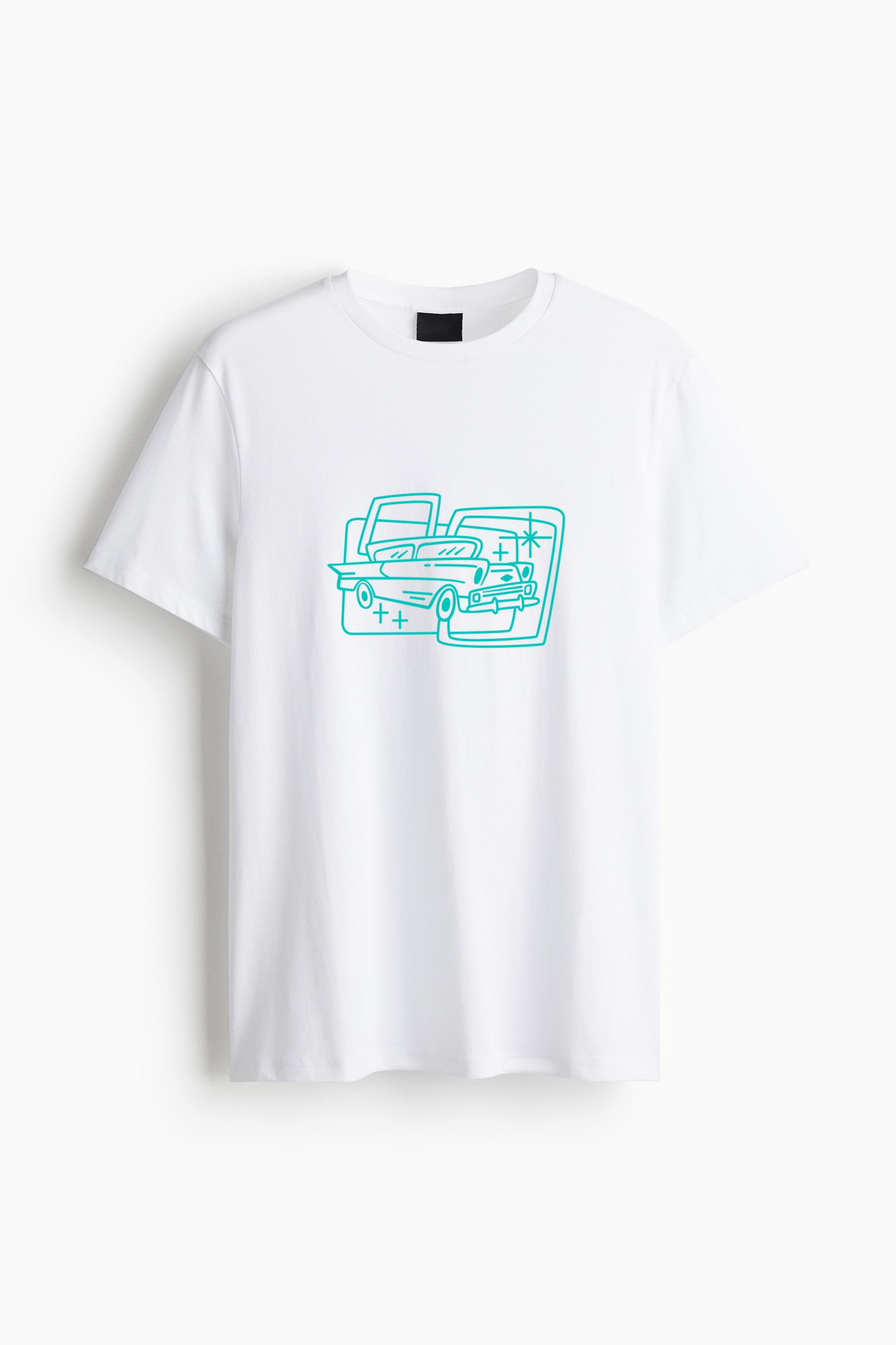 Vehicle Car Simple Retro Transport Cotton T-Shirt 