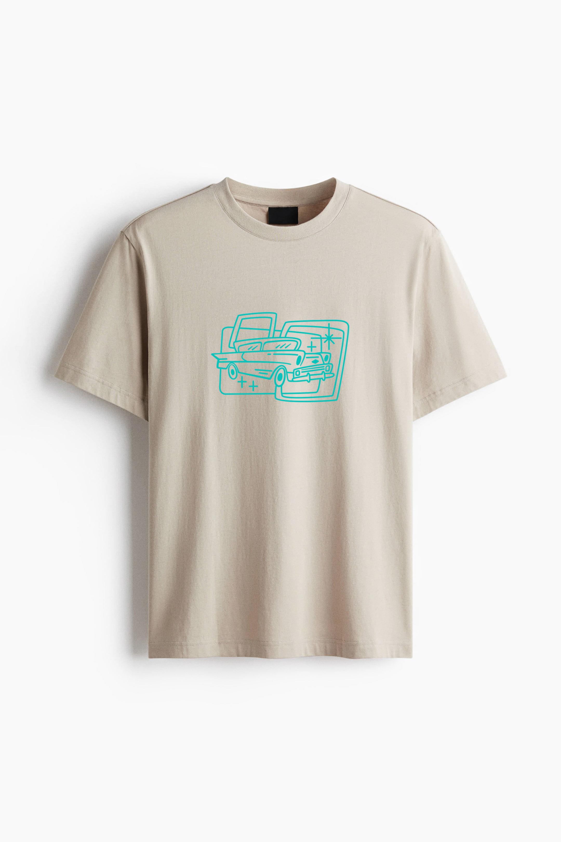 Vehicle Car Simple Retro Transport Cotton T-Shirt - Image 4