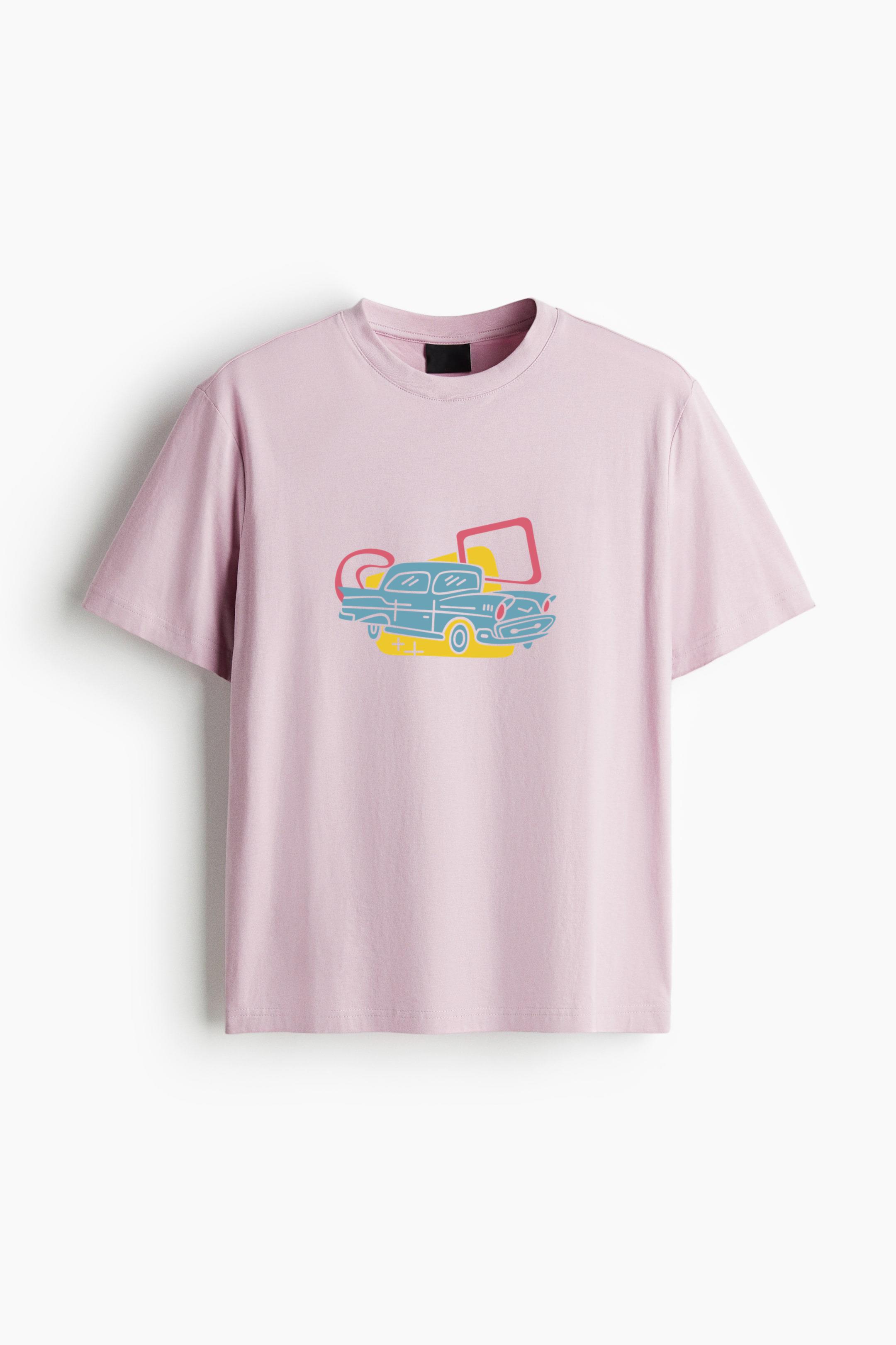 Vehicle Simple Retro Car Transport Cotton T-Shirt - Image 3
